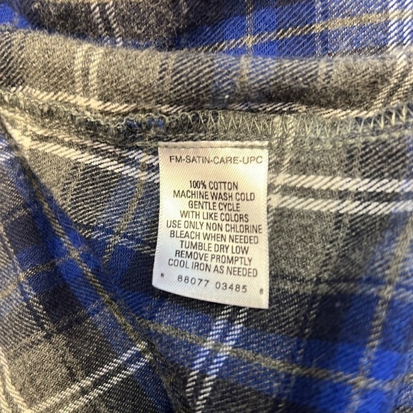 Great Northwest Indigo Plaid Button Down Top Size 3X - Picture 9 of 9
